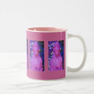 Gewijzigde blauwe en roze Qwan Yin Coffee Cup Tweekleurige Koffiemok