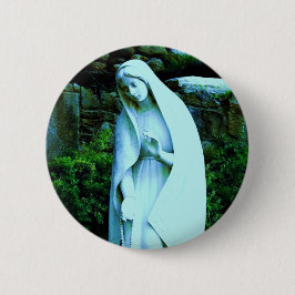 Gewijzigde Blauwe Maagd Maria Speld Ronde Button 5,7 Cm