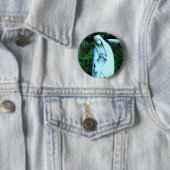 Gewijzigde Blauwe Maagd Maria Speld Ronde Button 5,7 Cm (In situ)