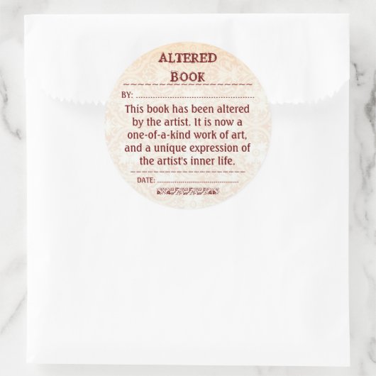 Gewijzigde Boek sticker (Tas)