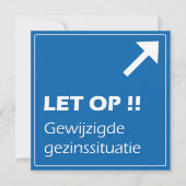 gewijzigde gezinssituatie kaart (Voorkant)