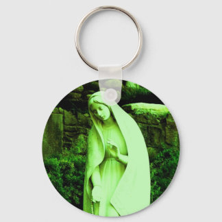 Gewijzigde Groene Maagd Maria Sleutelhanger
