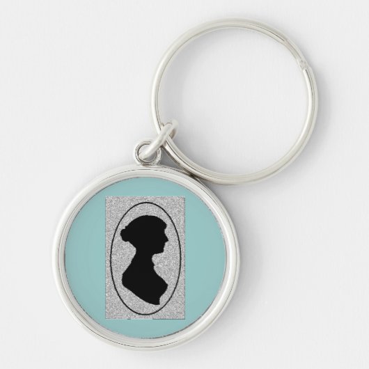 Gewijzigde Jane Ausetn silhouette Sleutelhanger (Voorkant)