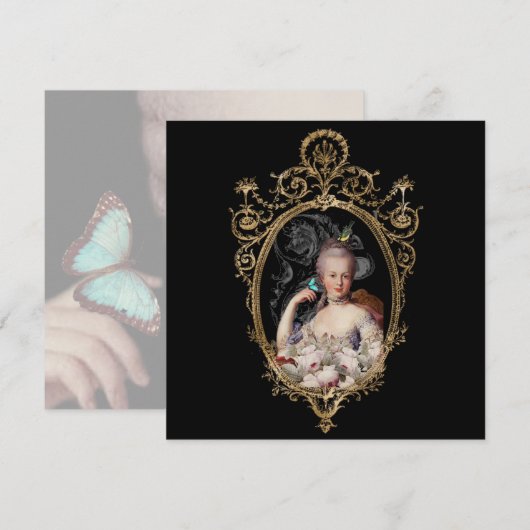  Gewijzigde jonge Marie Antointte portret Po Kaart (Voorkant / Achterkant)
