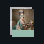 Gewijzigde kunst portret blauwgroen kleurenblok briefkaart<br><div class="desc">Gewijzigd kunstportret blauwgroen kleurenblok. © Julie McIver</div>