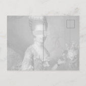 Gewijzigde kunst  portret blauwgroen kleurenblok briefkaart (Achterkant)