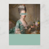 Gewijzigde kunst  portret blauwgroen kleurenblok briefkaart (Voorkant)