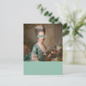 Gewijzigde kunst  portret blauwgroen kleurenblok briefkaart (Staand voorkant)