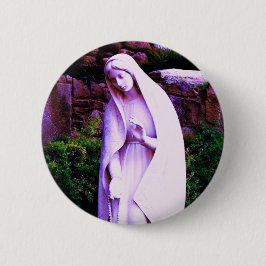 Gewijzigde paarse Maagd Maria-speld Ronde Button 5,7 Cm