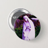 Gewijzigde paarse Maagd Maria-speld Ronde Button 5,7 Cm (Voorkant /achterkant)