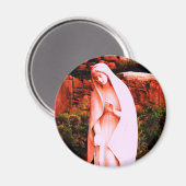 Gewijzigde rode Maagd Mary Magneet (Voorkant / Achterkant)