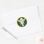 Gewijzigde ROJ-patch Ronde Sticker (Envelop)