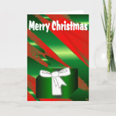 Gewikkeld Cadeau Vrolijke kerst Kaart (Voorkant)