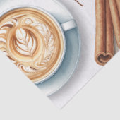 Gewikkeld cadeaupapier met pompoenmotief tissuepapier (Detail)