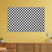 Gewikkeld canvas zwart & wit afdruk (Insitu (Woonkamer))