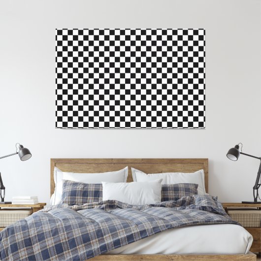 Gewikkeld canvas zwart & wit afdruk (Insitu (Slaapkamer))