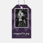 Gewikkeld in Joy Foto Cadeaulabel (Voorkant)