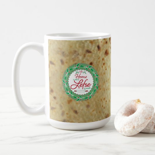Gewikkeld in Lefse Koffiemok (Met donut)
