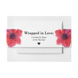 Gewikkeld in LIEFDE Anemone Dreamscape Bruiloft Uitnodigingen Wikkel