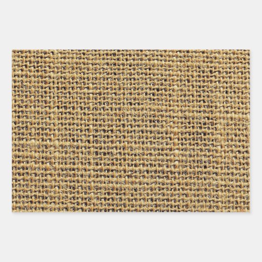 Gewikkeld jute geschenkpapier - rustieke jute moti inpakpapier vel (Voorkant 3)