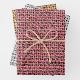 Gewikkeld jute geschenkpapier - rustieke jute moti inpakpapier vel