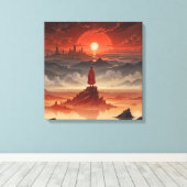 gewikkeld oud canvas afdruk (Insitu (Houten vloer))