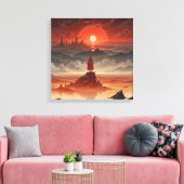 gewikkeld oud canvas afdruk (Insitu (Woonkamer))