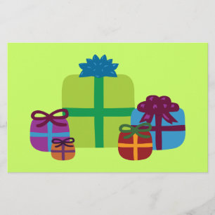 Gewikkelde cadeaus briefpapier