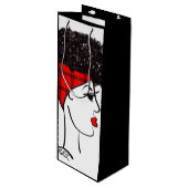 Gewikkelde Puff Wine Gift Bag Wijn Cadeautas (Voorkant Gekanteld)