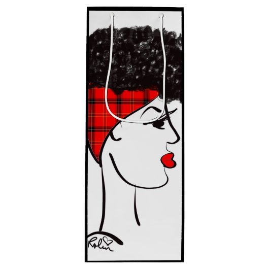 Gewikkelde Puff Wine Gift Bag Wijn Cadeautas (Voorkant)