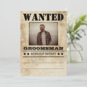 Gewilde Getuige Bruidsjonker Grappige Foto Uitnodi (Staand voorkant)