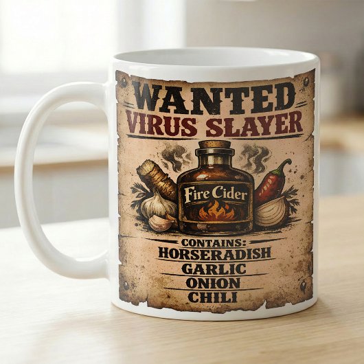 Gewilde Poster Fire Cider Virus Slayer Grappig Koffiemok