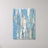 'Gewogen' Blauwe en grijze Abstracte kunst Canvas Afdruk (Voorkant)