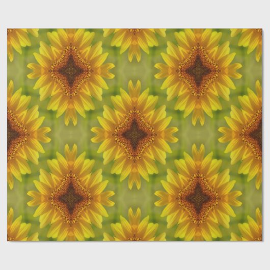 Gewogen zonnebloemen.... cadeaupapier (Vlak)