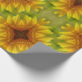 Gewogen zonnebloemen.... cadeaupapier (Hoek)