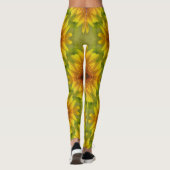 Gewogen zonnebloemen.... leggings (Achterkant)