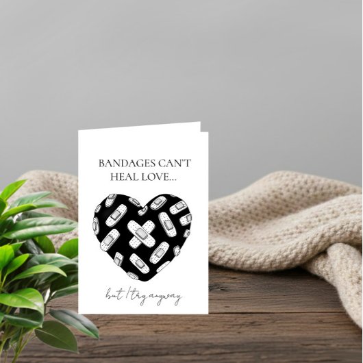 Gewond Hart Valentijnskaart Feestdagen Kaart
