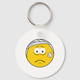 Gewonde Boo boo Gezicht Sleutelhanger