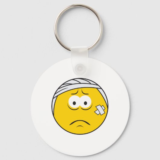 Gewonde Boo boo Gezicht Sleutelhanger (Voorkant)