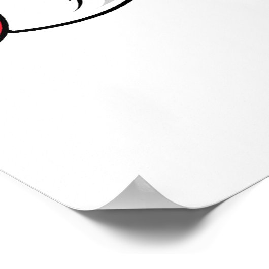 gewonde bowlingpennen cartoon poster (Hoek)