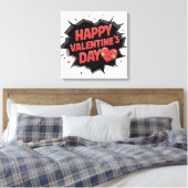 Gewonde hart - Happy Valentijn's Day Twist Design Canvas Afdruk (Insitu (Slaapkamer))