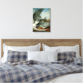 Gewonde Heron (door George Frederick Watts) Canvas Afdruk (Insitu (Slaapkamer))