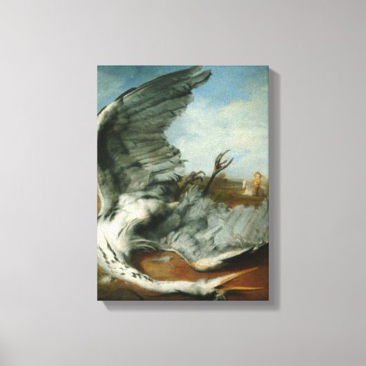 Gewonde Heron (door George Frederick Watts) Canvas Afdruk (Voorkant)