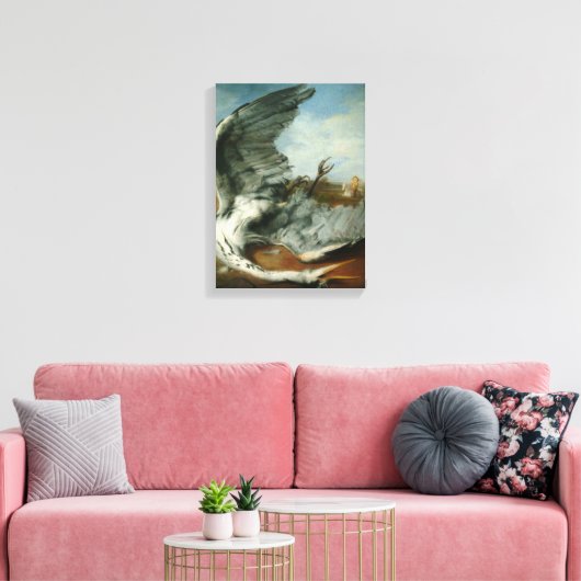 Gewonde Heron (door George Frederick Watts) Canvas Afdruk (Insitu (Woonkamer))