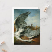 Gewonde Heron (door George Frederick Watts) Kaart (Voorkant / Achterkant in situ)