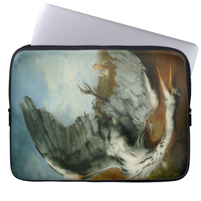 Gewonde Heron (door George Frederick Watts) Laptop Sleeve (Voorkant)