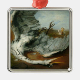 Gewonde Heron (door George Frederick Watts) Metalen Ornament