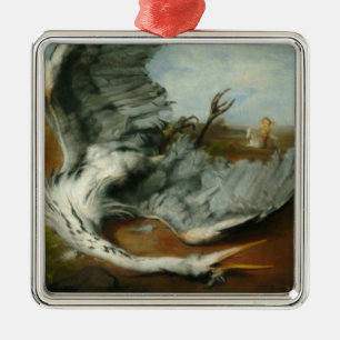 Gewonde Heron (door George Frederick Watts) Metalen Ornament