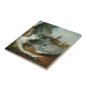 Gewonde Heron (door George Frederick Watts) Tegeltje (Zijkant)