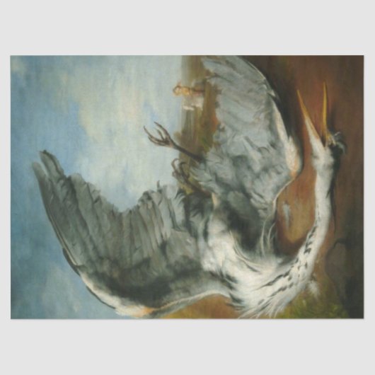 Gewonde Heron (door George Frederick Watts) Tissuepapier (Voorkant)